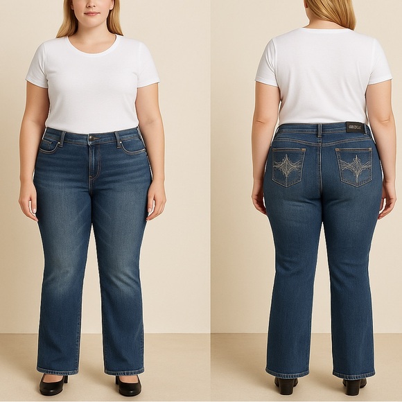 Apt.9 Bootcut Jeans Size 16P Medium Blue Bootcut Mid Rise NWT - Picture 1 of 5